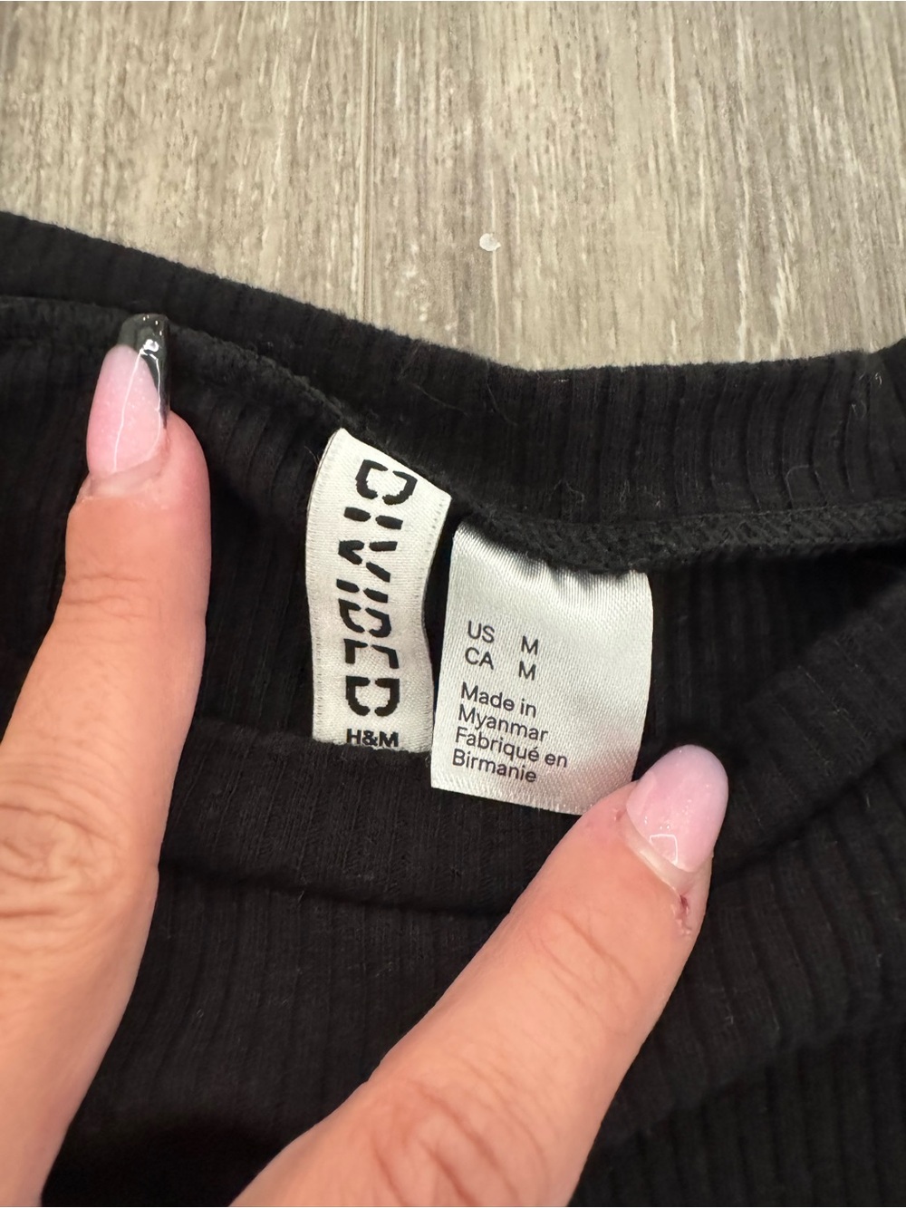H&M Black Ribbed Long-Sleeve Top - Picture 3 of 4